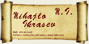 Mihajlo Ikrašev vizit kartica